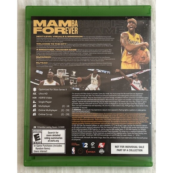 NBA 2K21 Mamba Forever Edition Microsoft Xbox Series X Holiday Gift Kobe Bryant - Picture 5 of 5